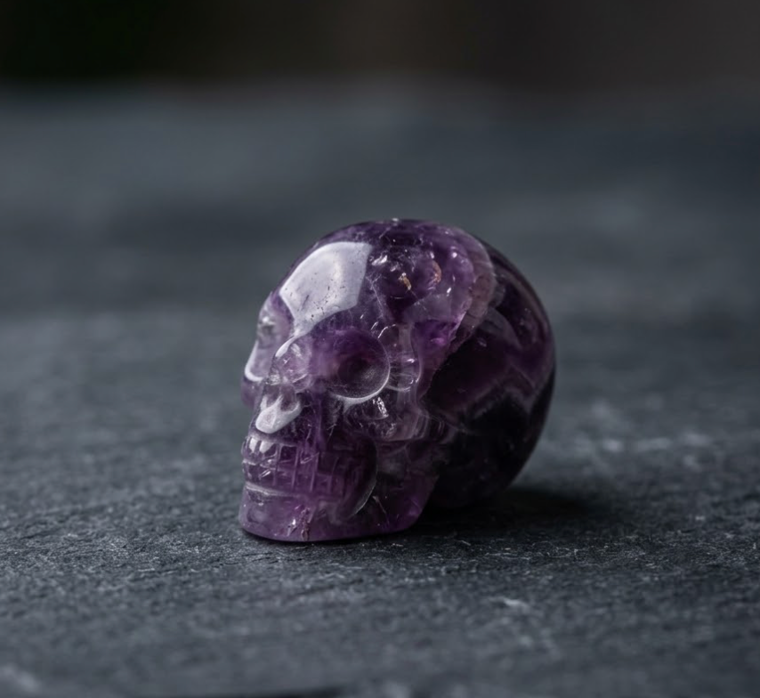 Edelstein-Totenkopf Amethyst, klein