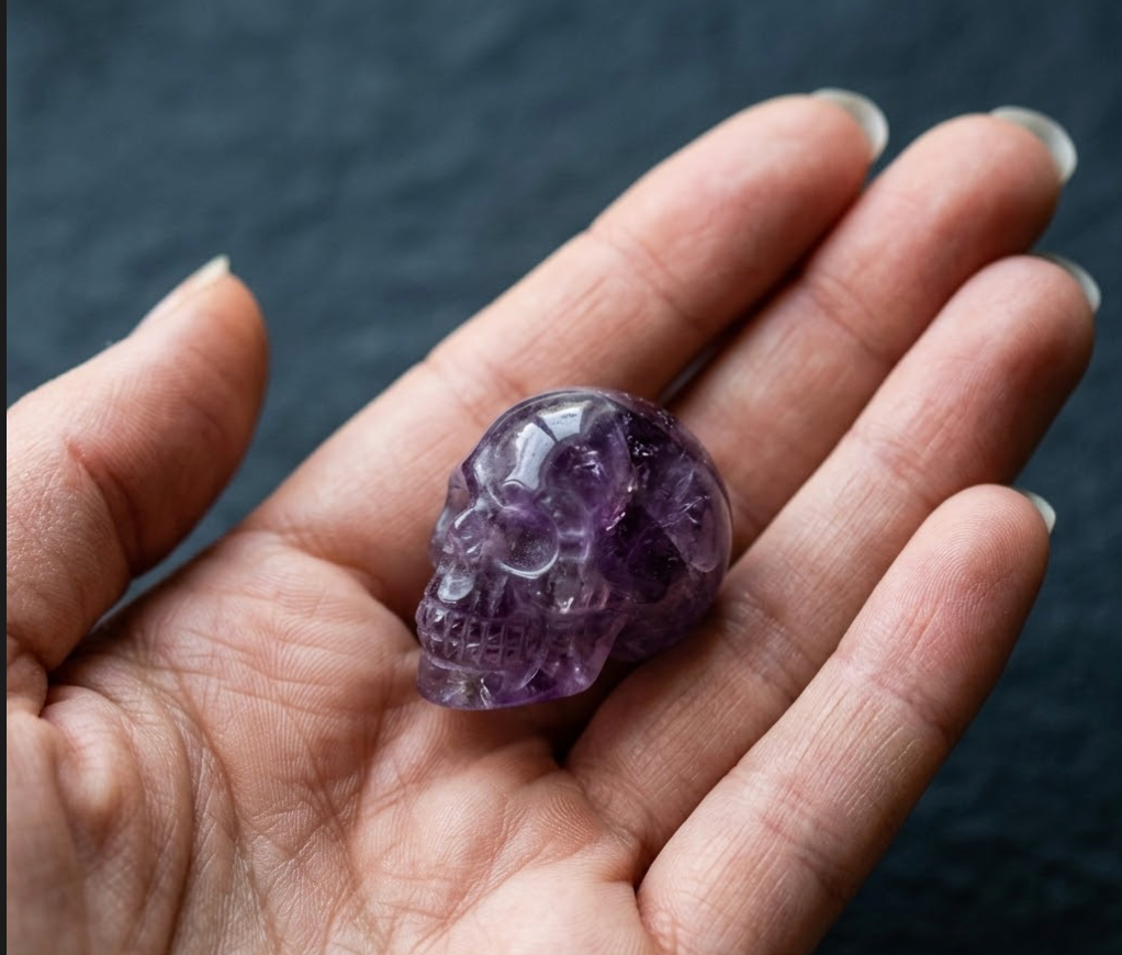 Edelstein-Totenkopf Amethyst, klein