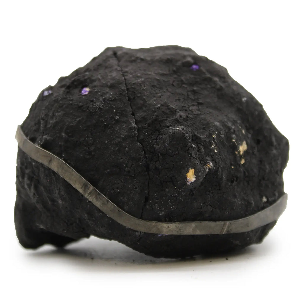 Calcit-Geode gefärbt – Schwarzgestein, Violett – Ansicht 2