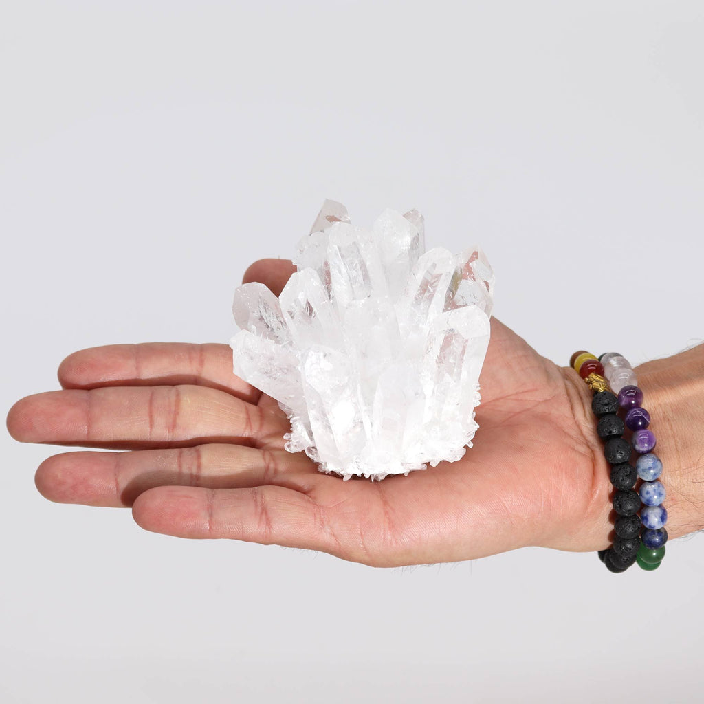 Quarz-Cluster Bergkristall, ca. 8 cm