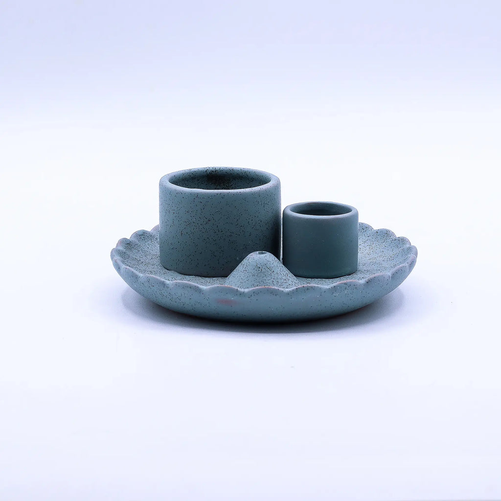 Halter für Palo Santo und Räucherbündel – Lotus, Blau – Ansicht 4