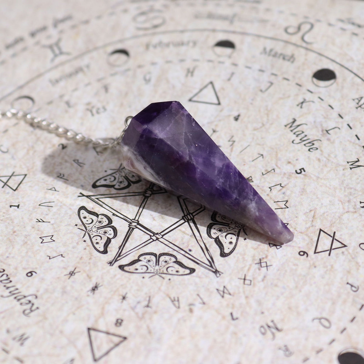Räucherstäbchen-Set mit Amethyst-Pendel, 27 × 4 × 4 cm