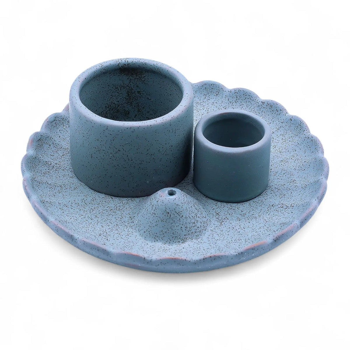 Halter für Palo Santo und Räucherbündel – Lotus, Blau – Ablage für Palo-Santo-Hölzer und Räucherbündel mit Lotusmotiv