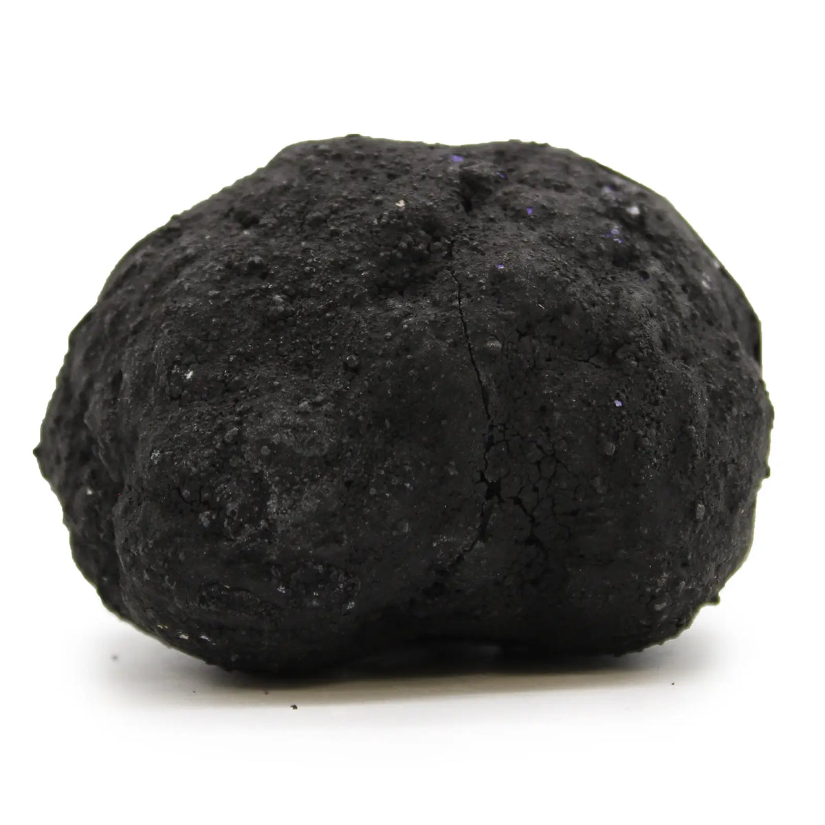 Calcit-Geode gefärbt – Schwarzgestein, Blau – Ansicht 3