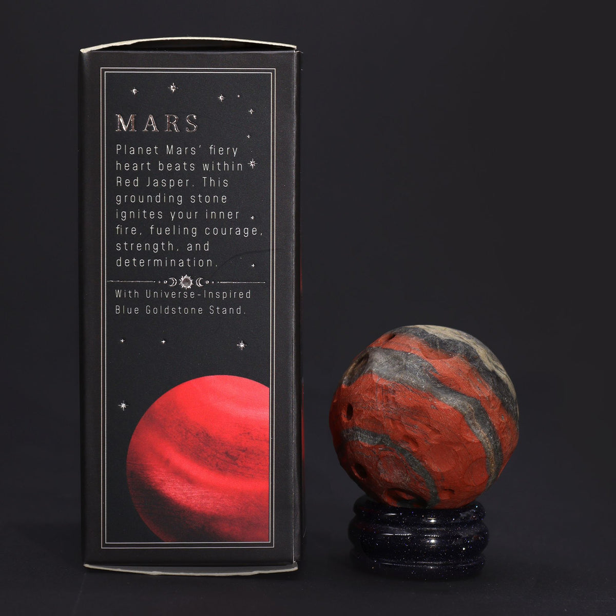 Edelstein-Planet Roter Jaspis Mars, 40 mm