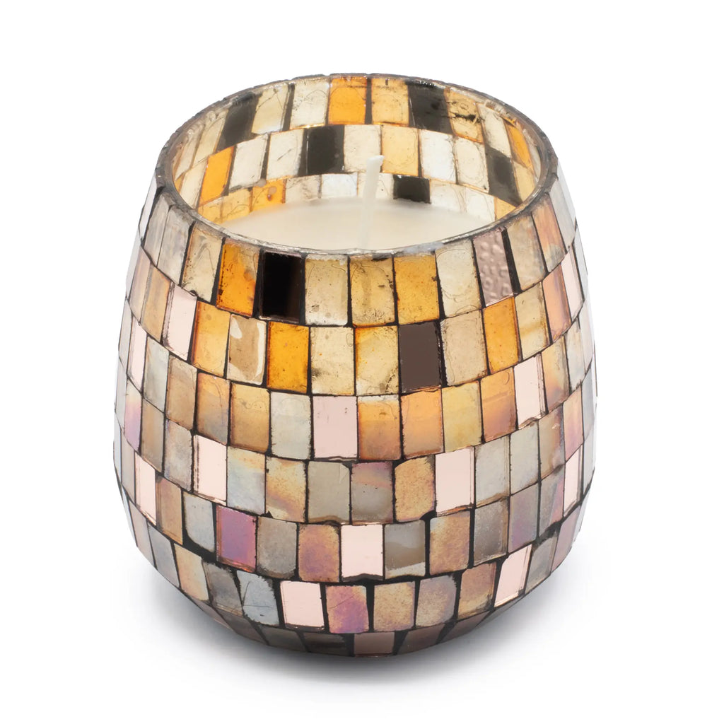 Duftkerze im Glas – Amber Mosaic, mittel – Duftkerze im Glasgefäß mit warmer Amber-Note