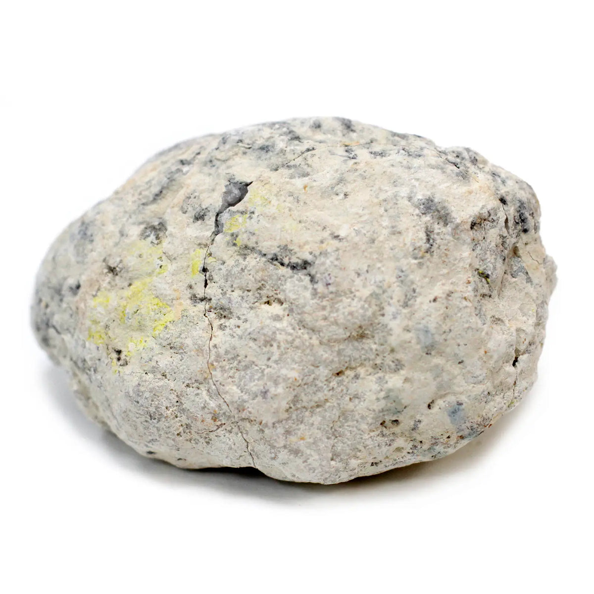 Calcit-Geode – 8 bis 9 cm – Aufgebrochene Calcit-Geode mit kristalliner Innenfläche