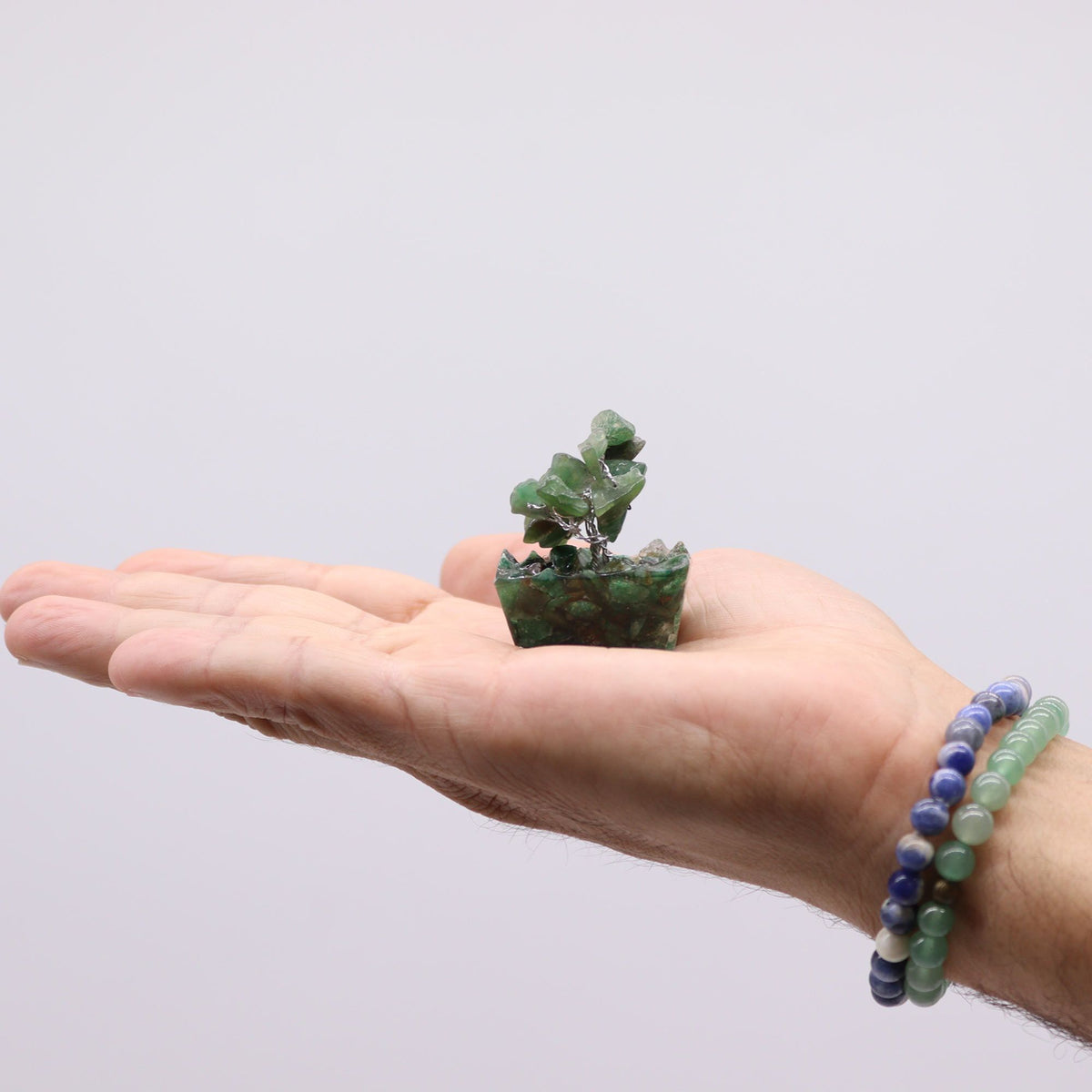 Zwölf Edelsteinbäume auf Orgonit-Sockel im Set – Ansicht 5