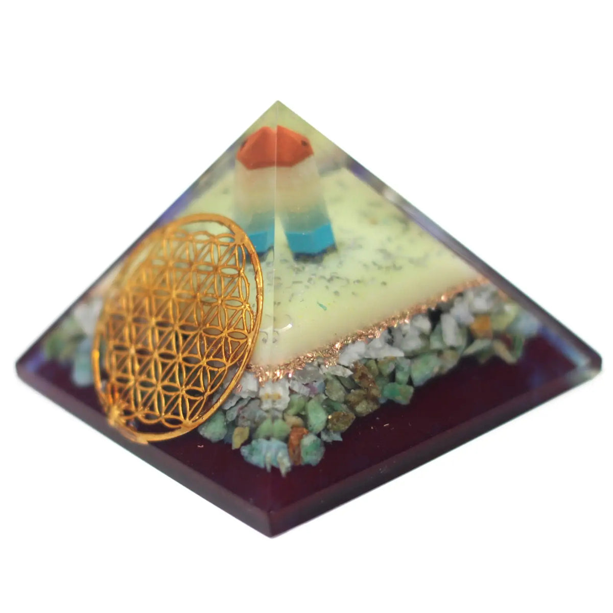 Orgonit-Pyramide – Blume des Lebens, 70 mm – Ansicht 3