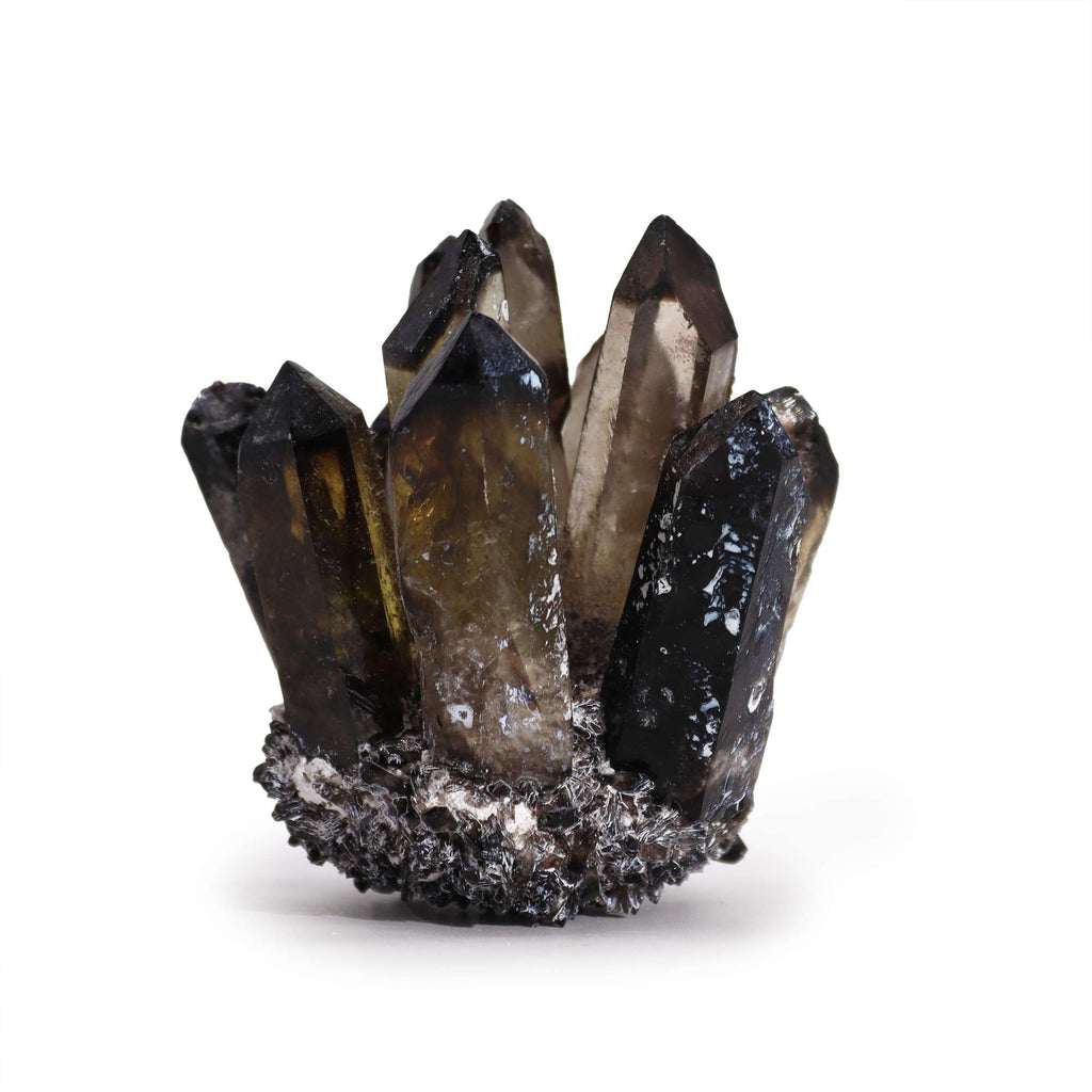 Quarz-Cluster Rauchquarz-Phantom, ca. 8 cm