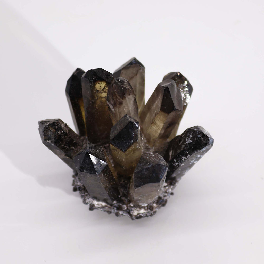 Quarz-Cluster Rauchquarz-Phantom, ca. 8 cm
