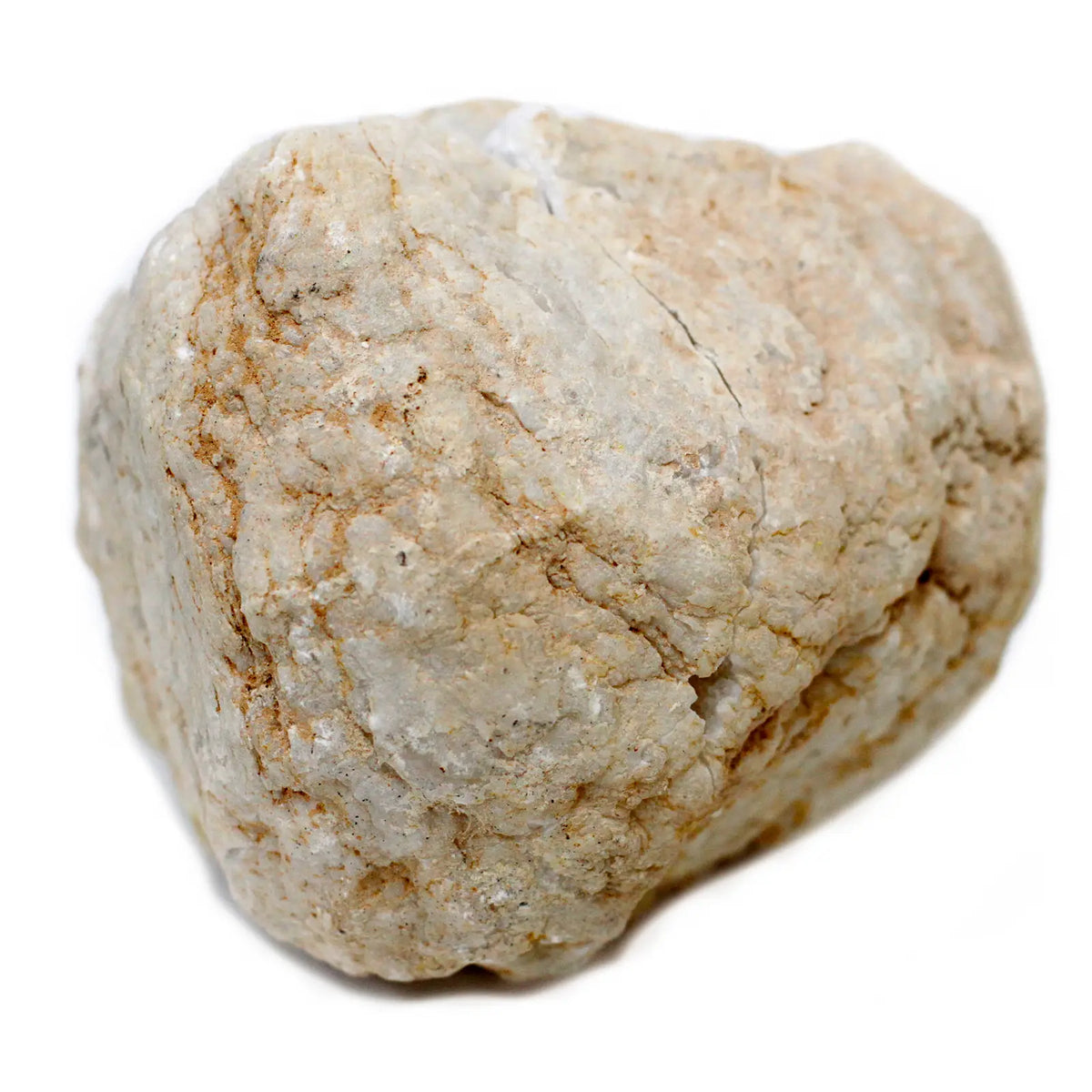 Calcit-Geode – 15 bis 18 cm – Aufgebrochene Calcit-Geode mit kristalliner Innenfläche