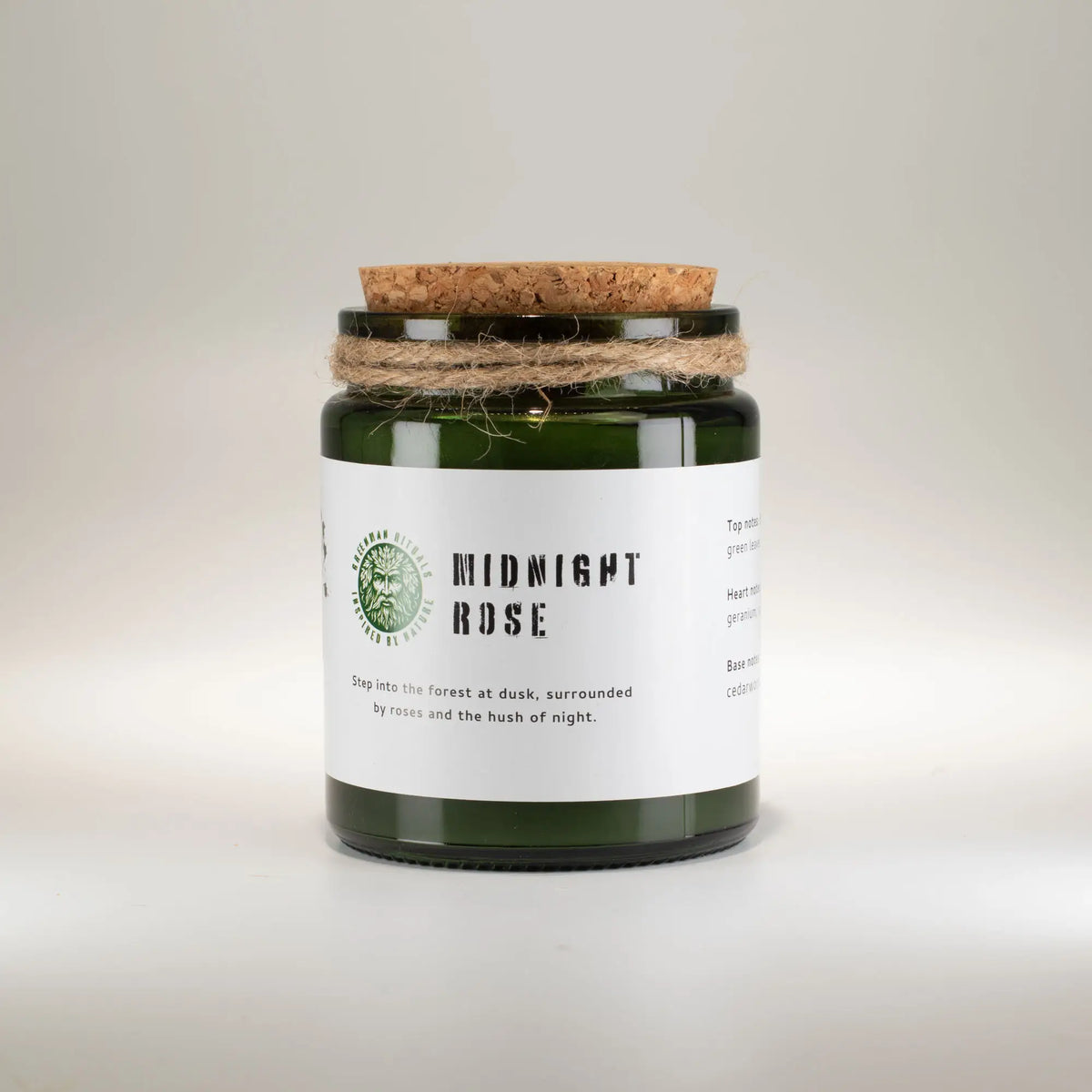 Sojawachskerze mit Holzdocht – Mitternachtsrose – Ansicht 3