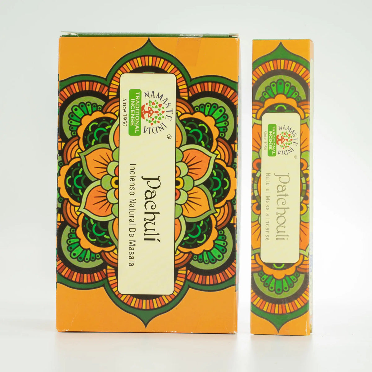 Masala-Räucherstäbchen Patschuli in bedruckter Mandala-Packung