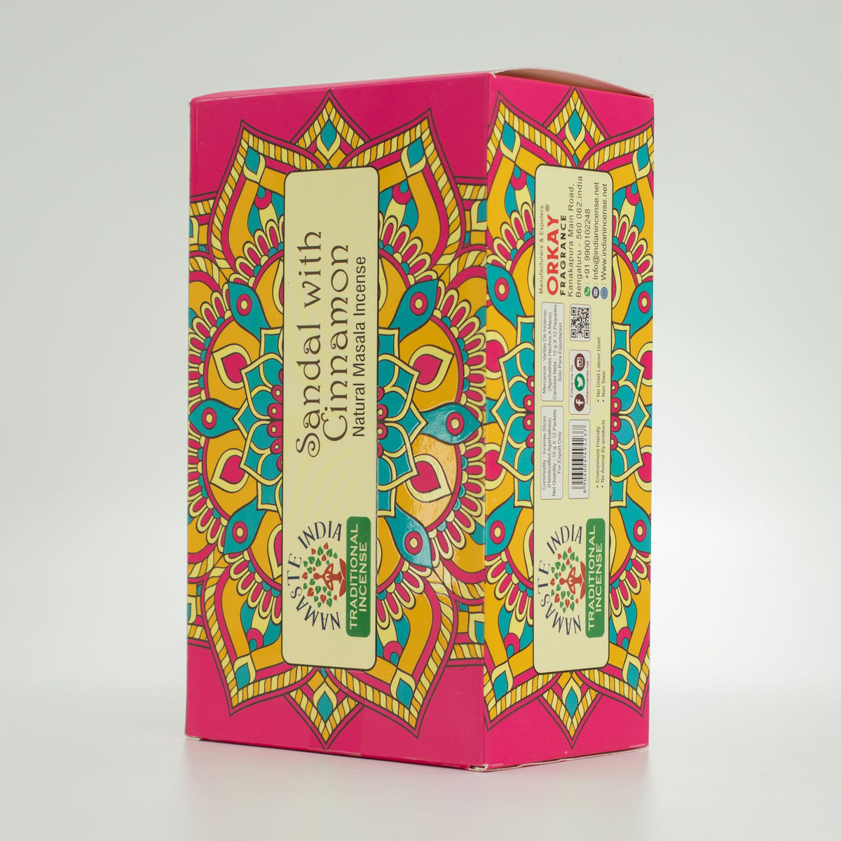 Masala-Räucherstäbchen Sandelholz mit Zimt, 39 g
