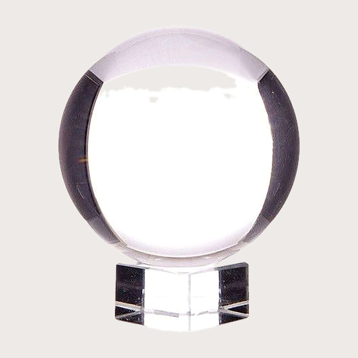 Kristallkugel aus Glas mit Glassockel, 130 mm
