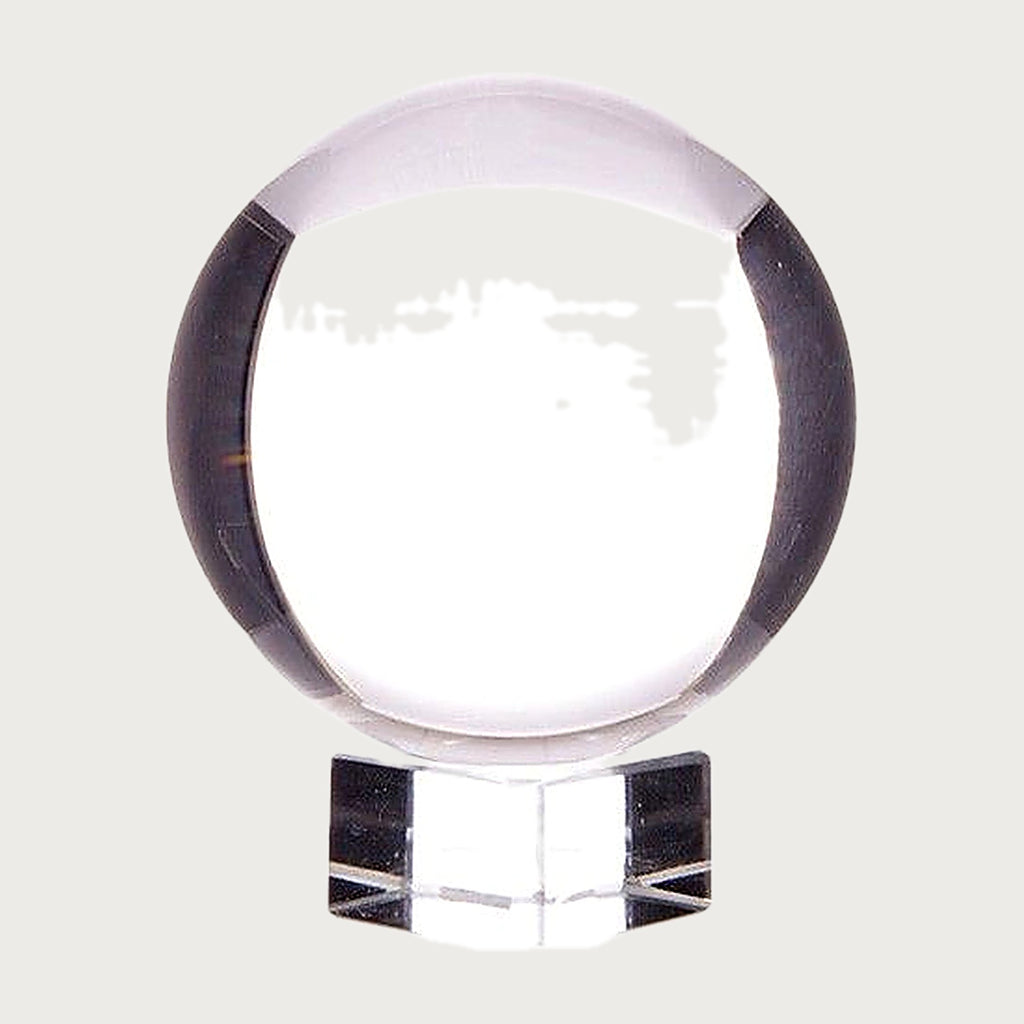 Kristallkugel aus Glas mit Glassockel, 150 mm