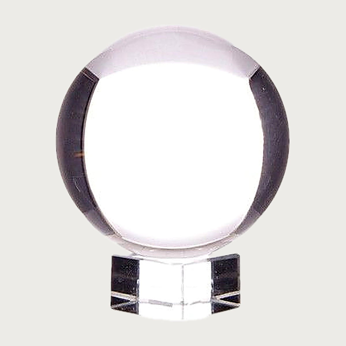 Kristallkugel aus Glas mit Glassockel, 50 mm