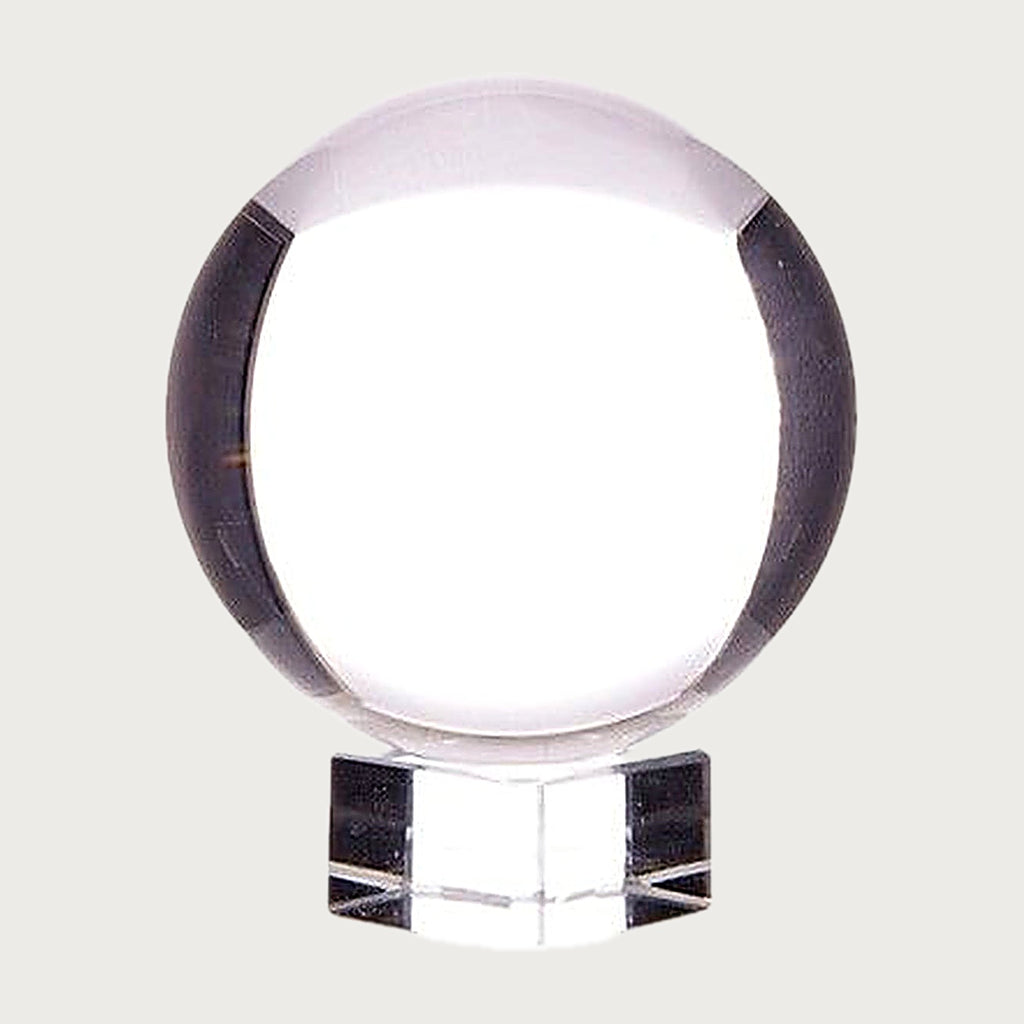Kristallkugel aus Glas mit Glassockel, 60 mm