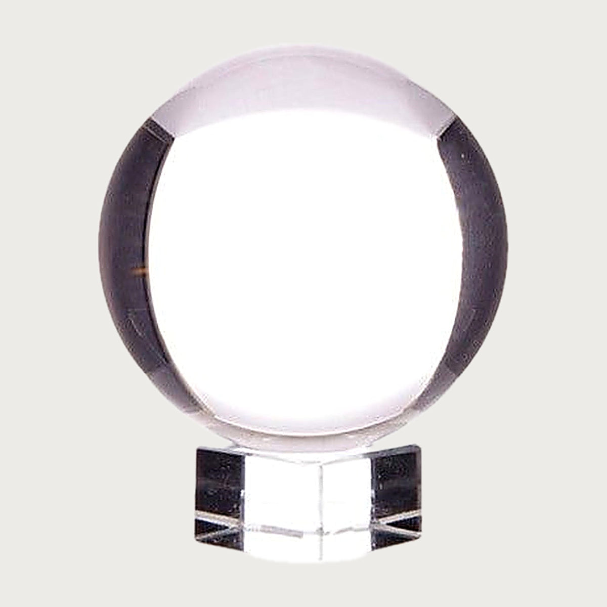 Kristallkugel aus Glas mit Glassockel, 80 mm